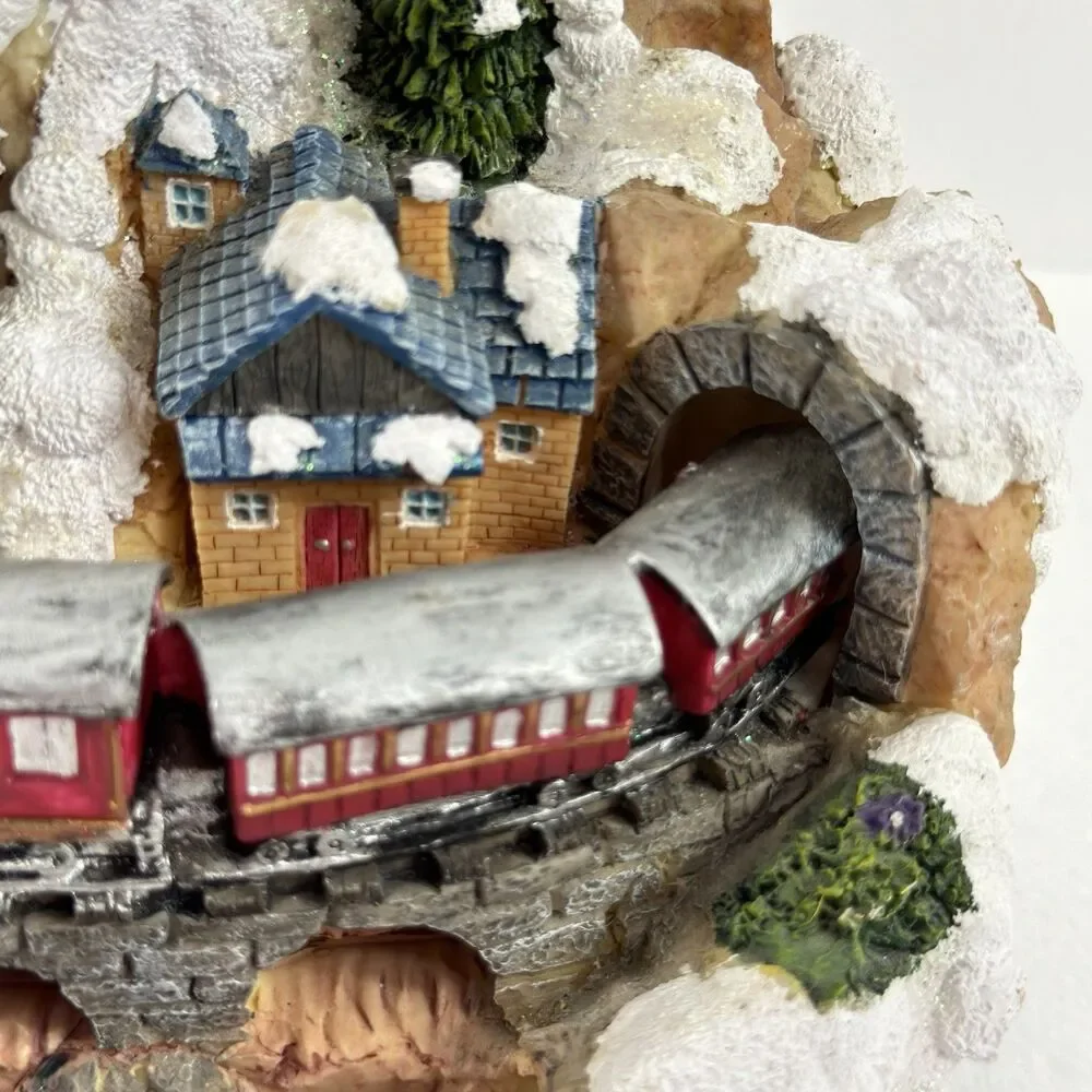 San Francisco Music Box Christmas Train Village Tunnel Scene Music Box WORKS